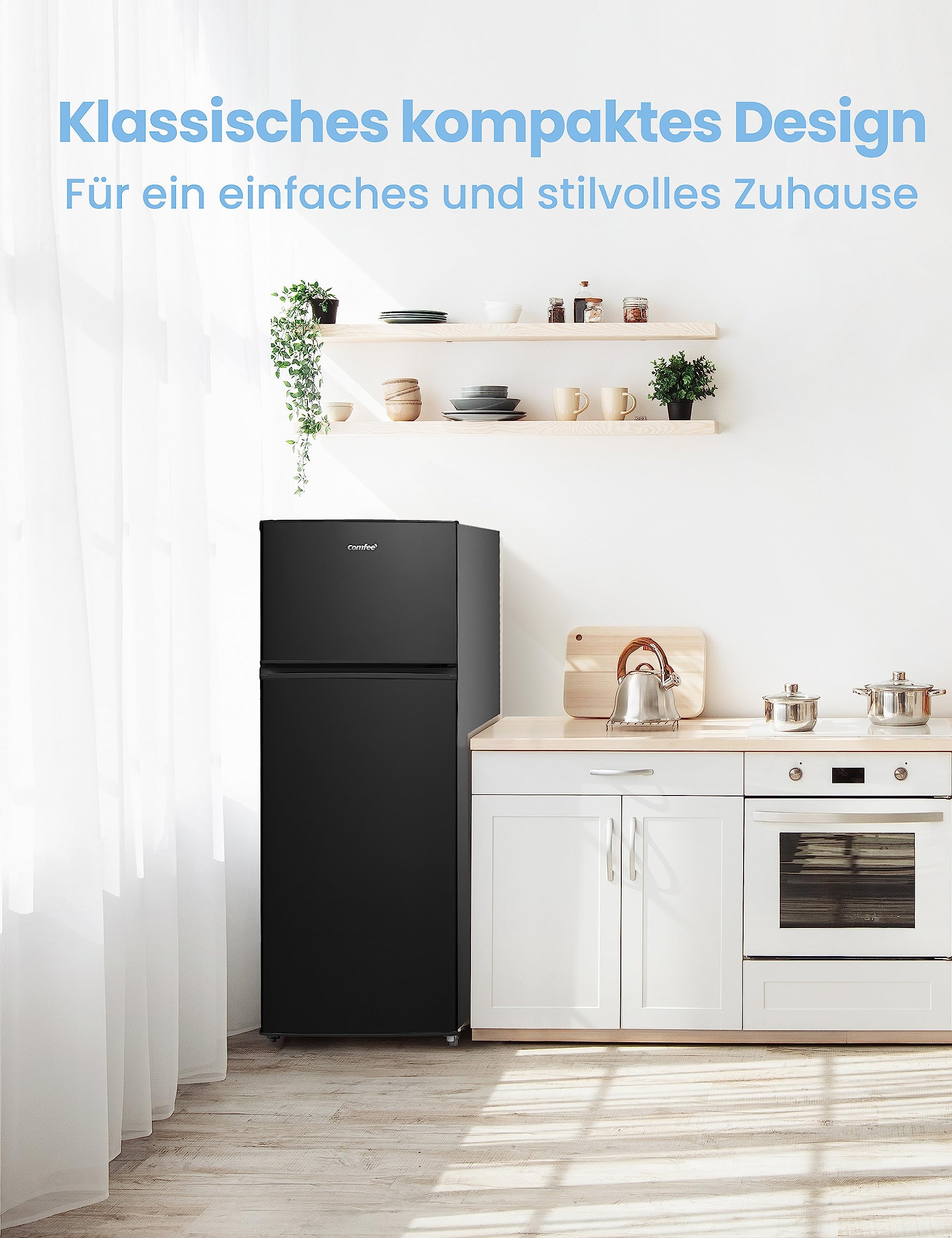comfee-rct284dk2a-k-hl-gefrierkombination-204l-143-cm-schwarz image 8
