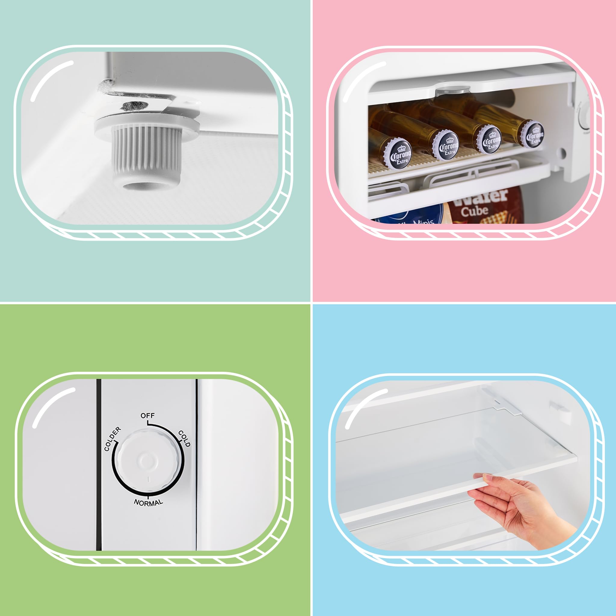 comfee-rcd93wh2rt-e-kleiner-k-hlschrank-retro-93l-wei image 3