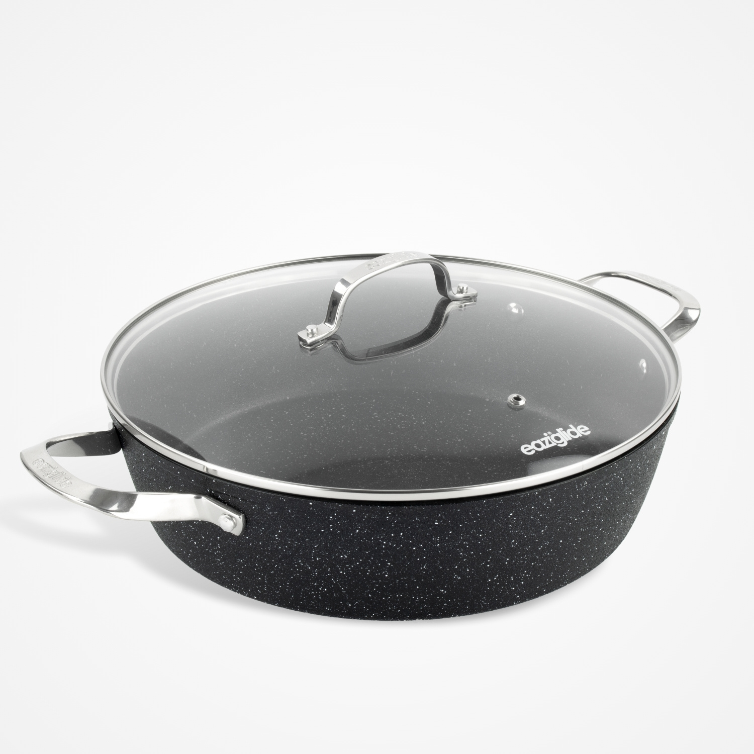 eaziglide-neverstick2-32cm-flache-kasserolle-mit-deckel image 1