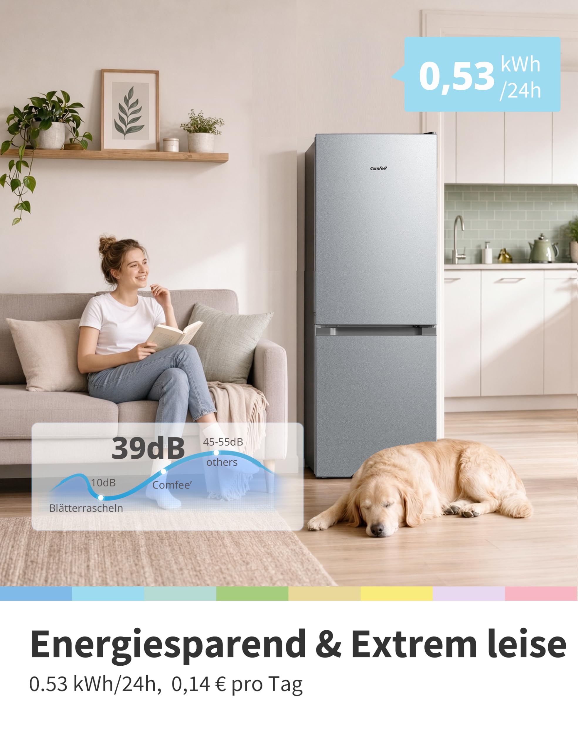 comfee-k-hl-gefrierkombination-174l-150cm-rcb-series image 3