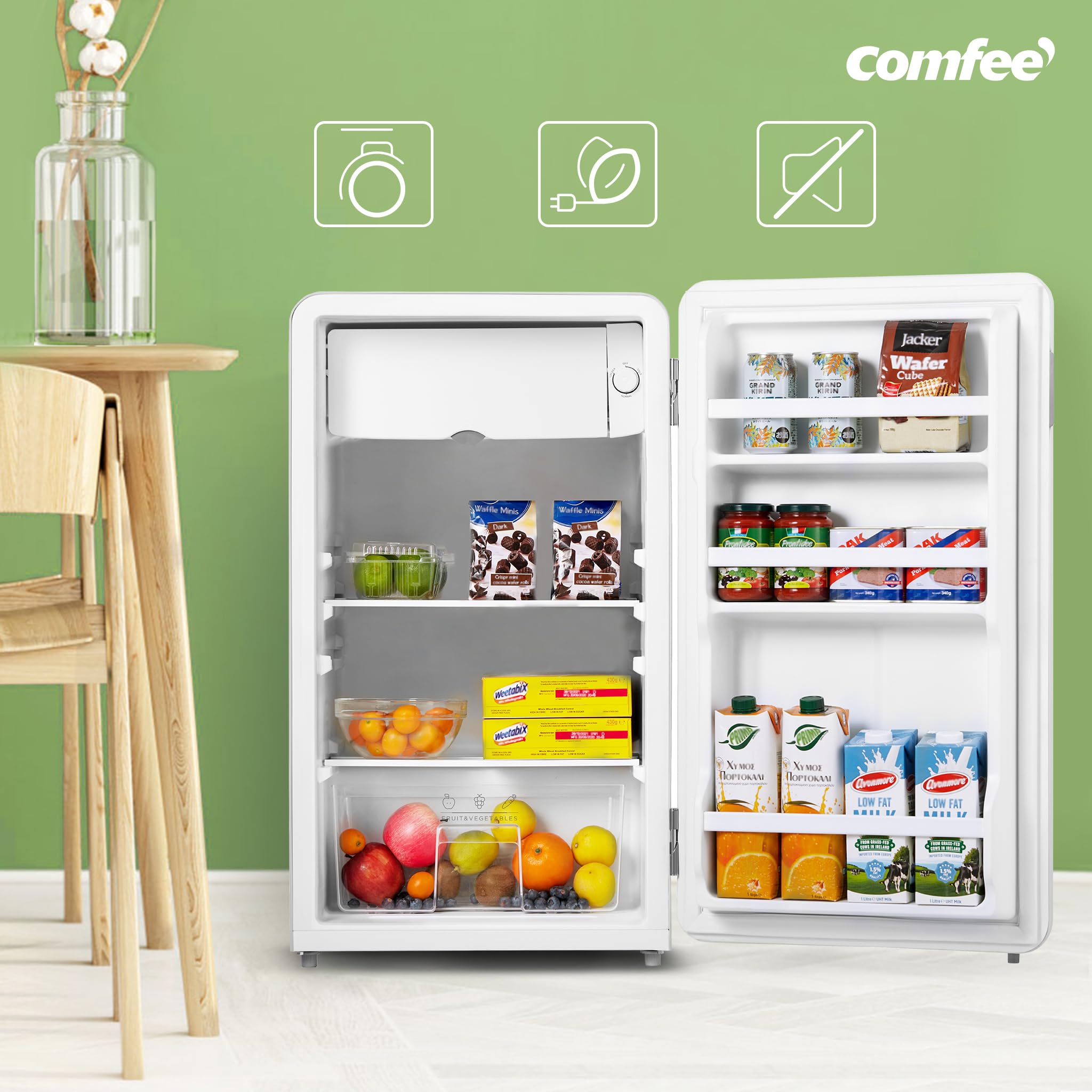 comfee-rcd93wh2rt-e-kleiner-k-hlschrank-retro-93l-wei image 4