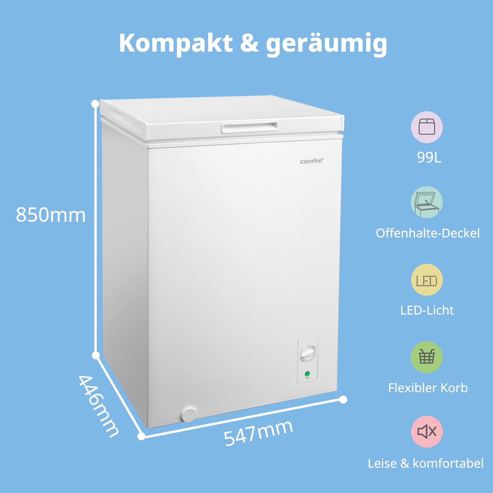 comfee-gefriertruhe-99l-inverter-k-hlen-gefrieren-38-db image 2