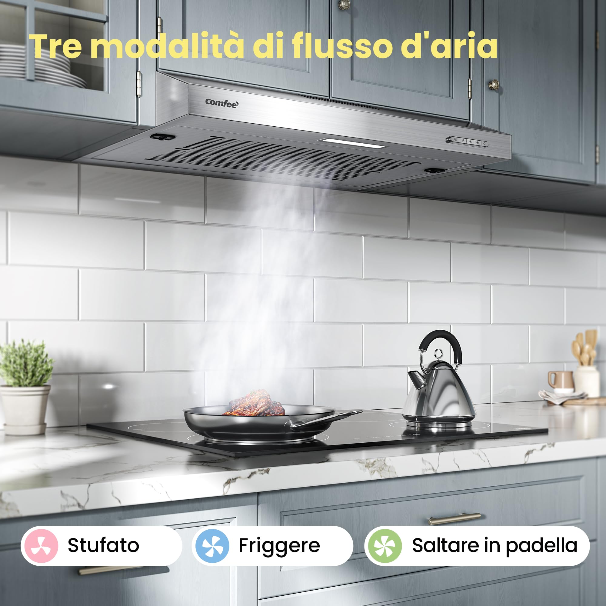 comfee-slif17ss-60-unterbau-dunstabzugshaube-60-cm-silber image 2