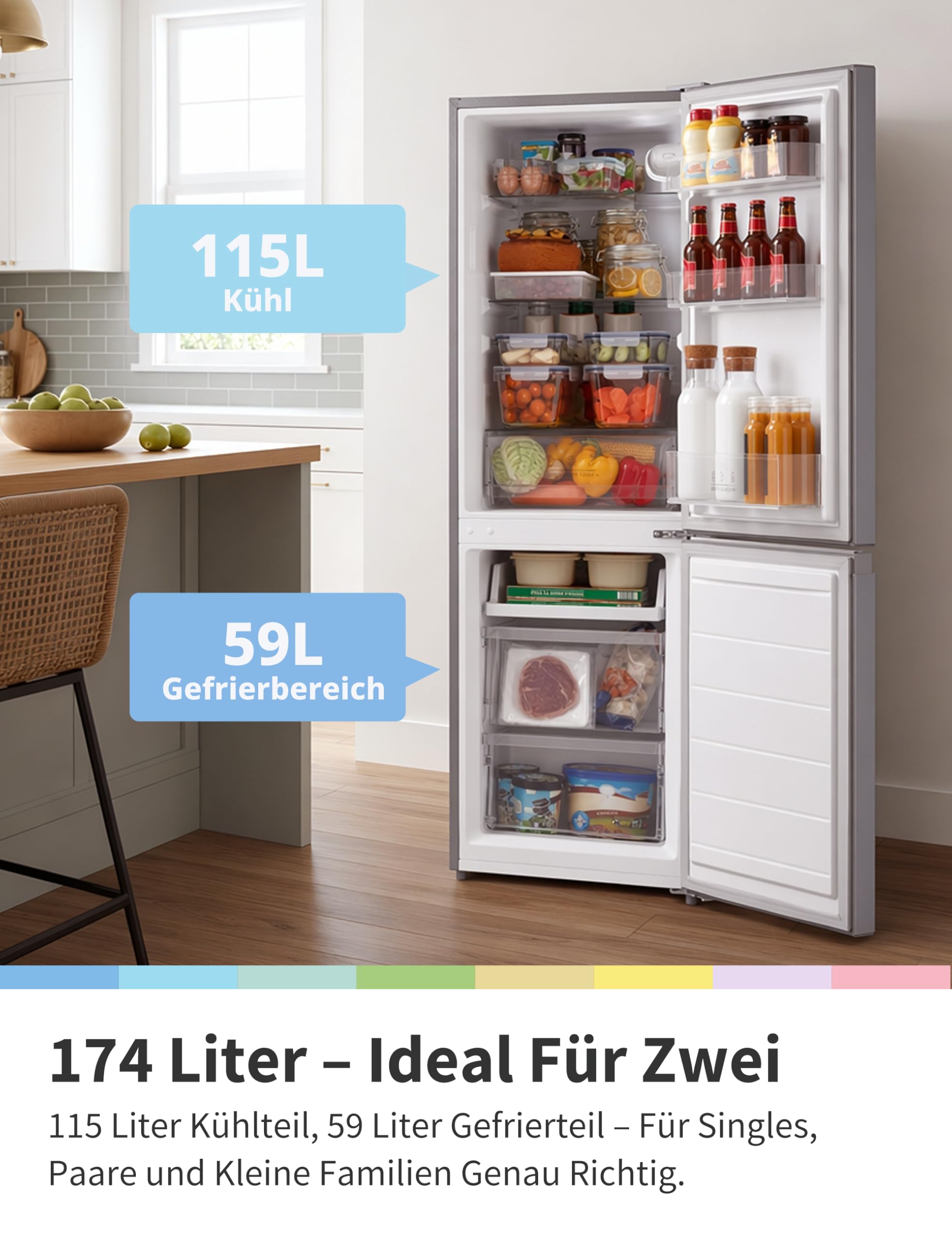 comfee-k-hl-gefrierkombination-174l-150cm-rcb-series image 5