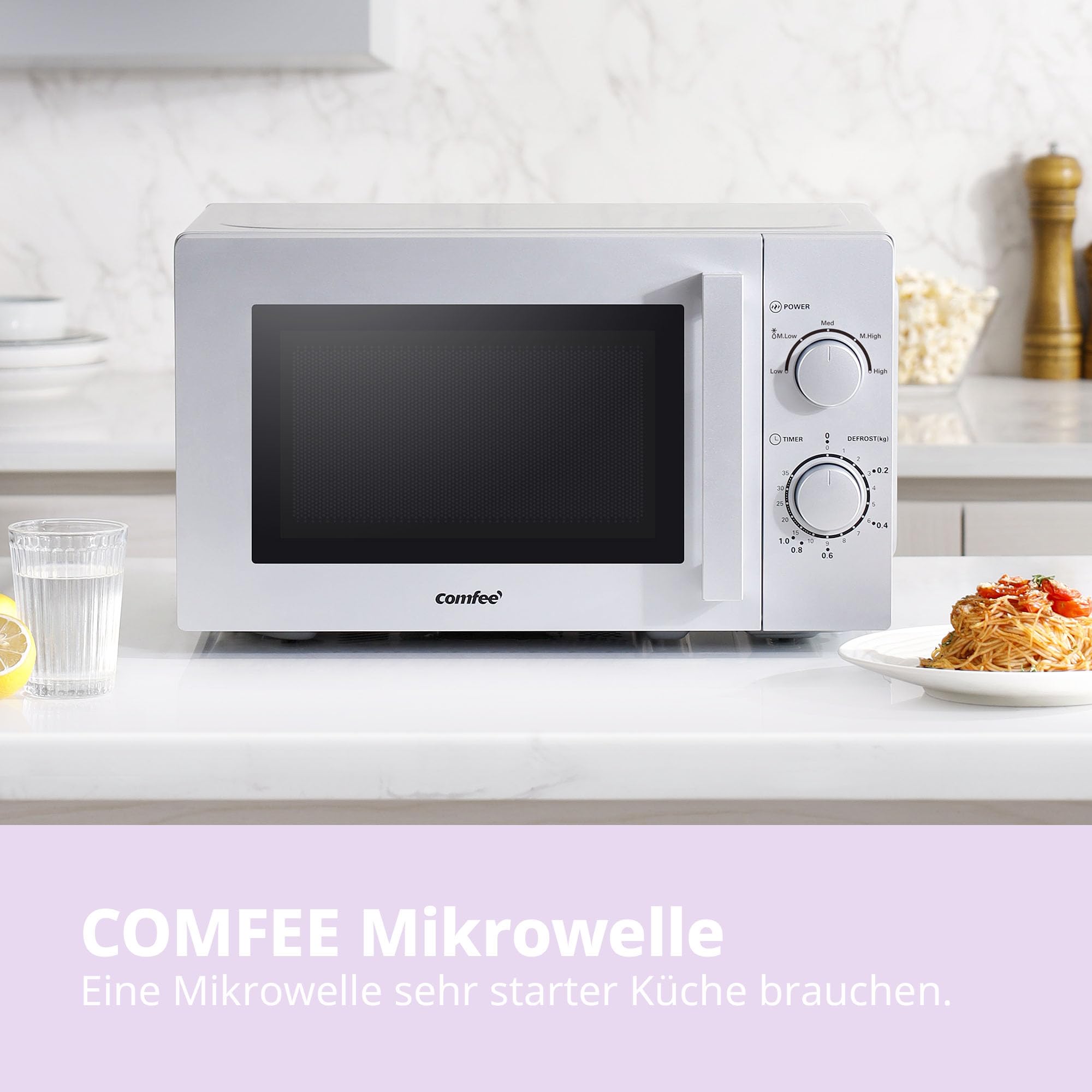 comfee-cmsn-20-si-solo-mikrowelle-20l-700w-silber image 2
