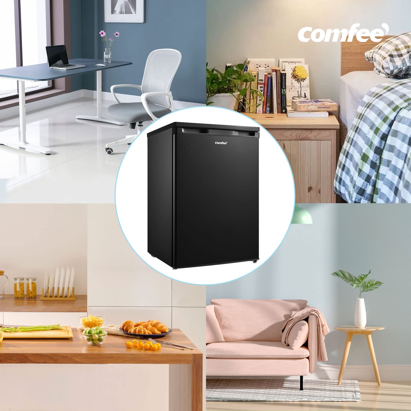 comfee-rcd-series-tischk-hlschrank-rcd141dk2-98l-schwarz-mit-gefrierfach image 8