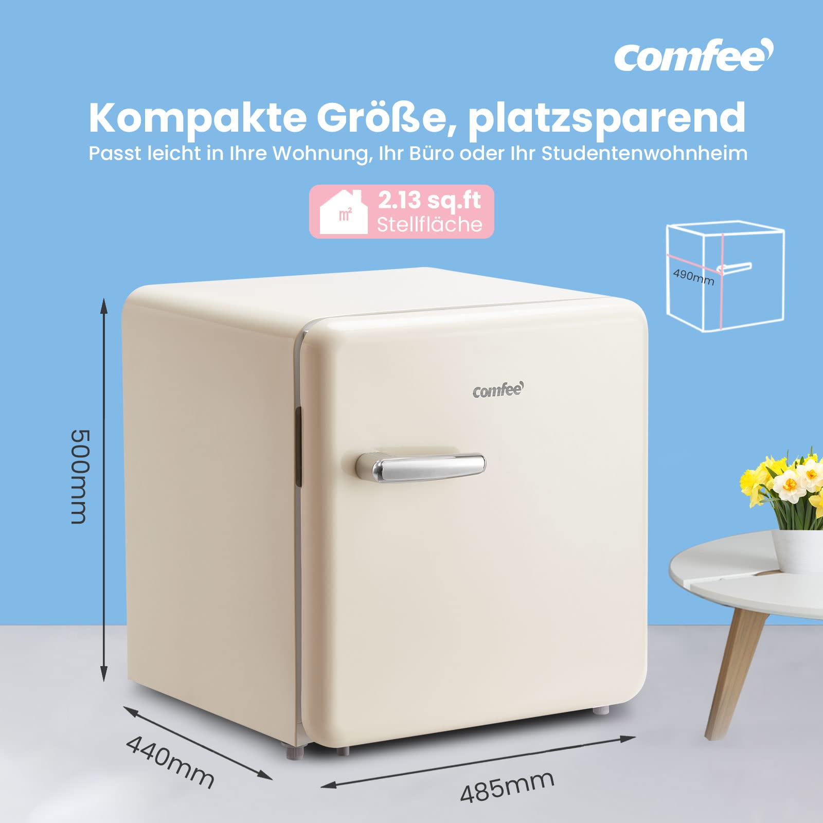 comfee-rcd50be1rt-e-retro-mini-k-hlschrank-47-l-beige image 3