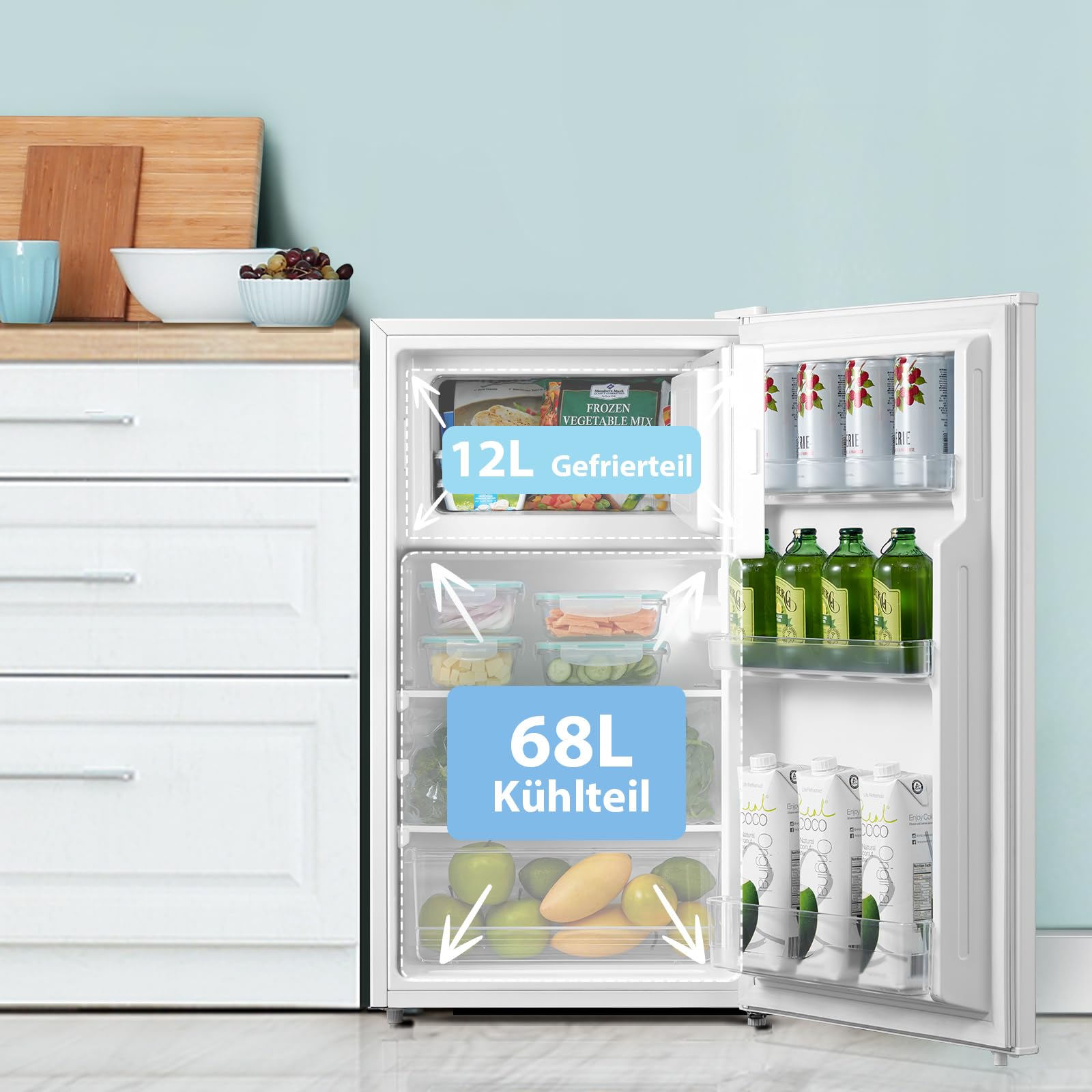 comfee-rcd-k-hlschrank-80l-mit-gefrierfach-eek-d-39db-inverter image 5
