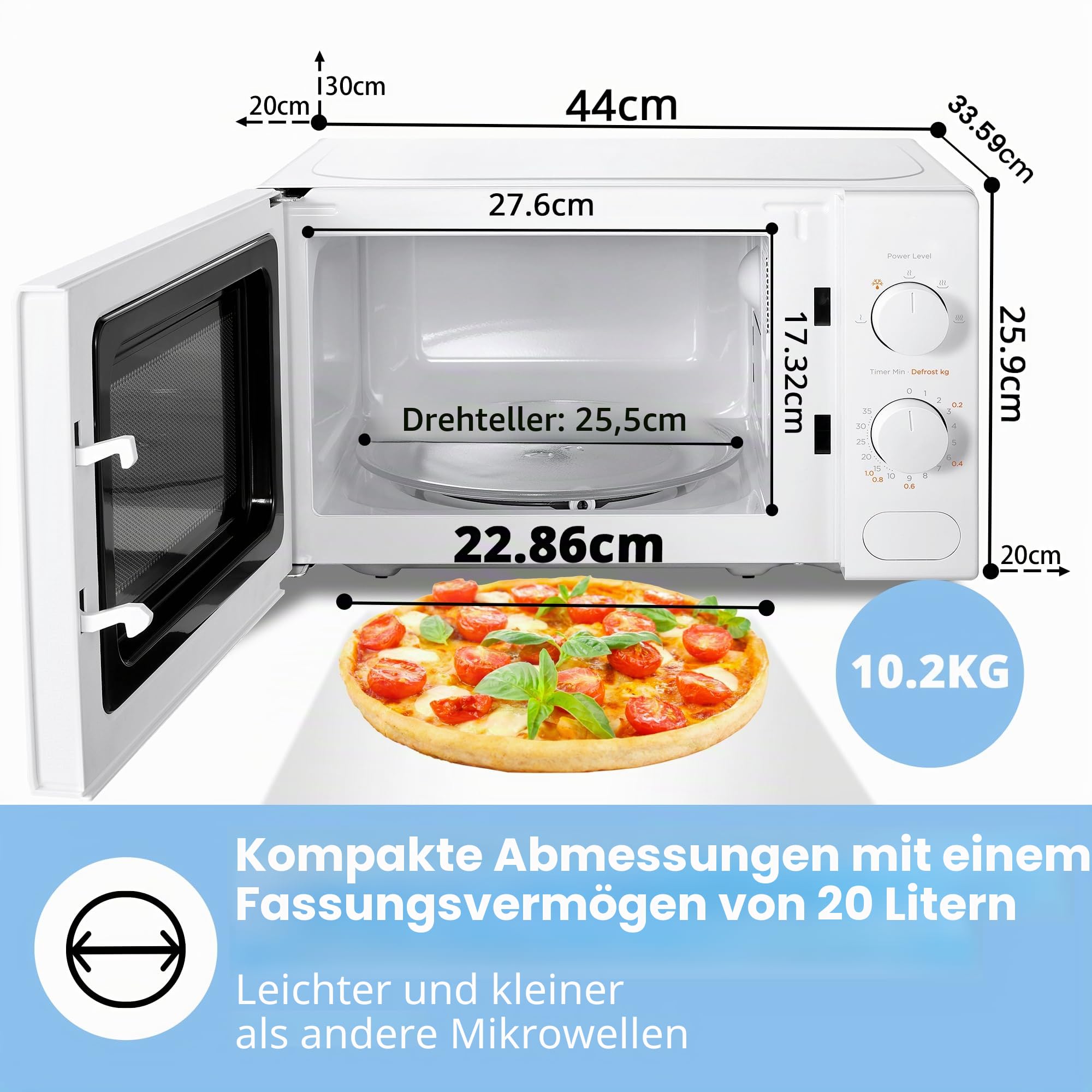 comfee-cm-m202cc-wh-mikrowelle-20-liter-700w-wei image 7