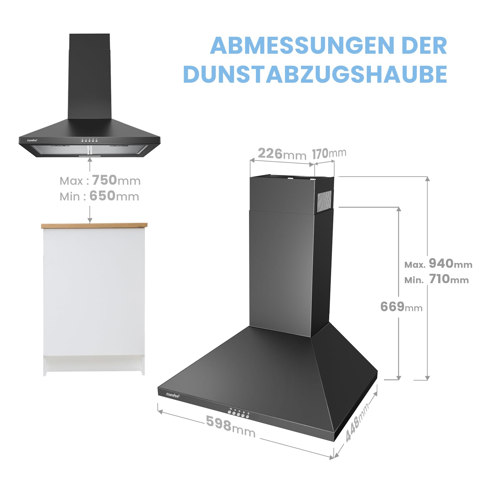 comfee-ch60a17em400b-dunstabzugshaube-60cm-400m-h-edelstahl image 2