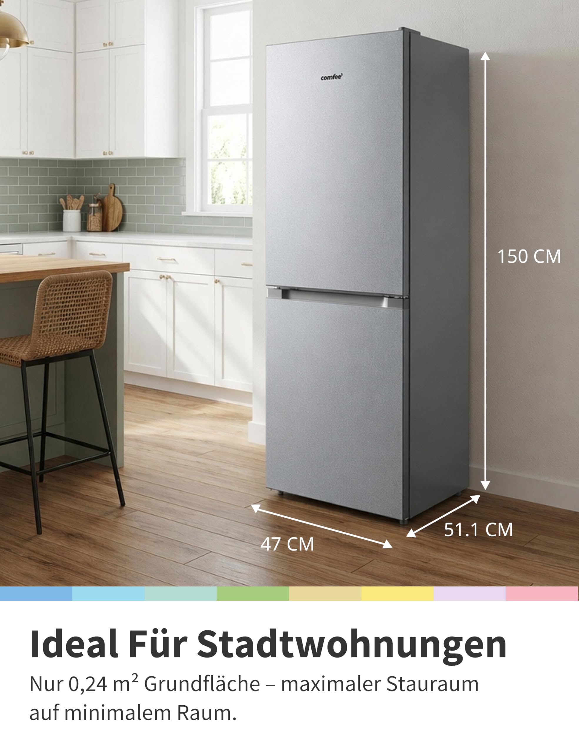 comfee-k-hl-gefrierkombination-174l-150cm-rcb-series image 2