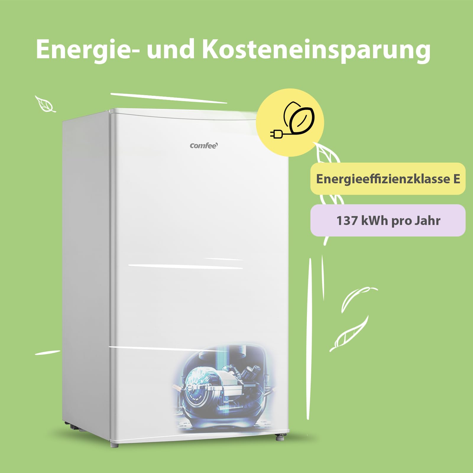 comfee-rcd80wh2-e-tischk-hlschrank-80l-mit-4-sterne-gefrierfach-wei image 5