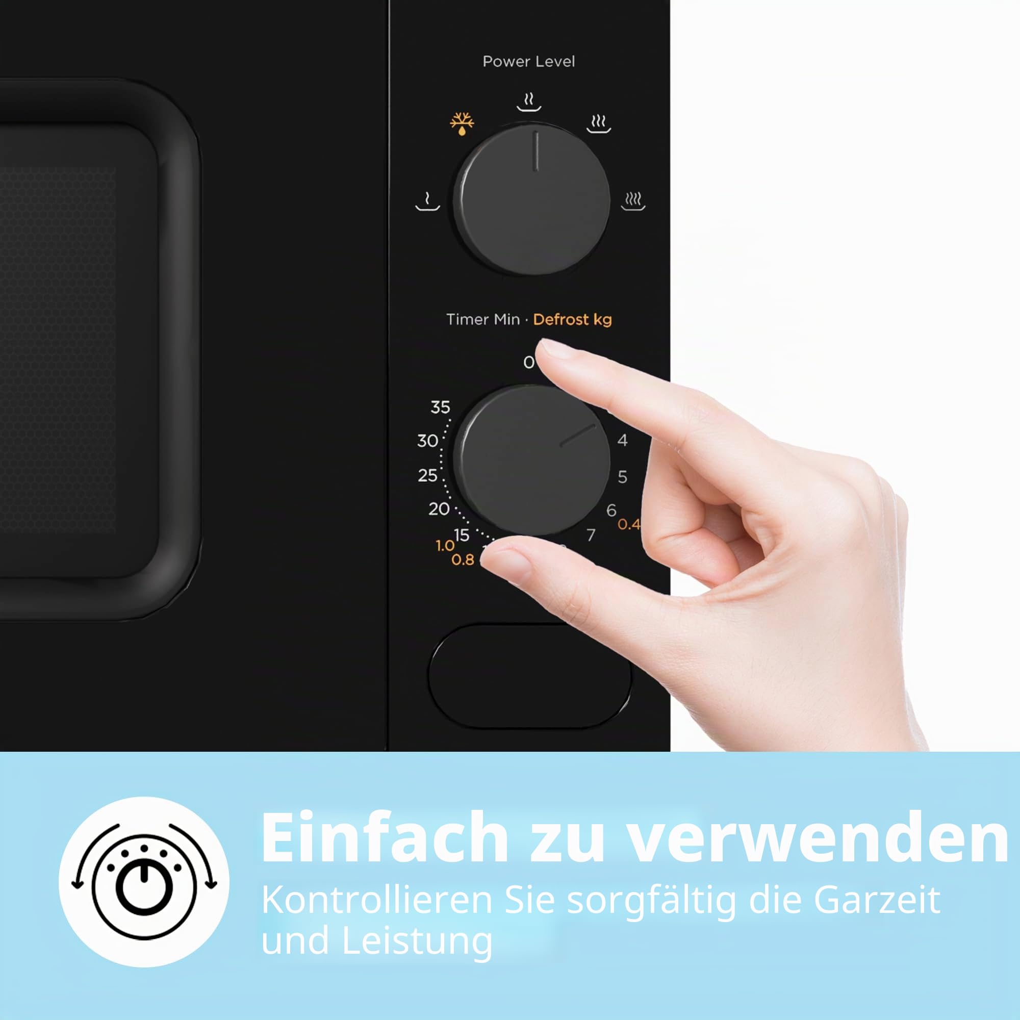 comfee-cm-m202cc-bk-mikrowelle-20l-700w-schwarz image 4