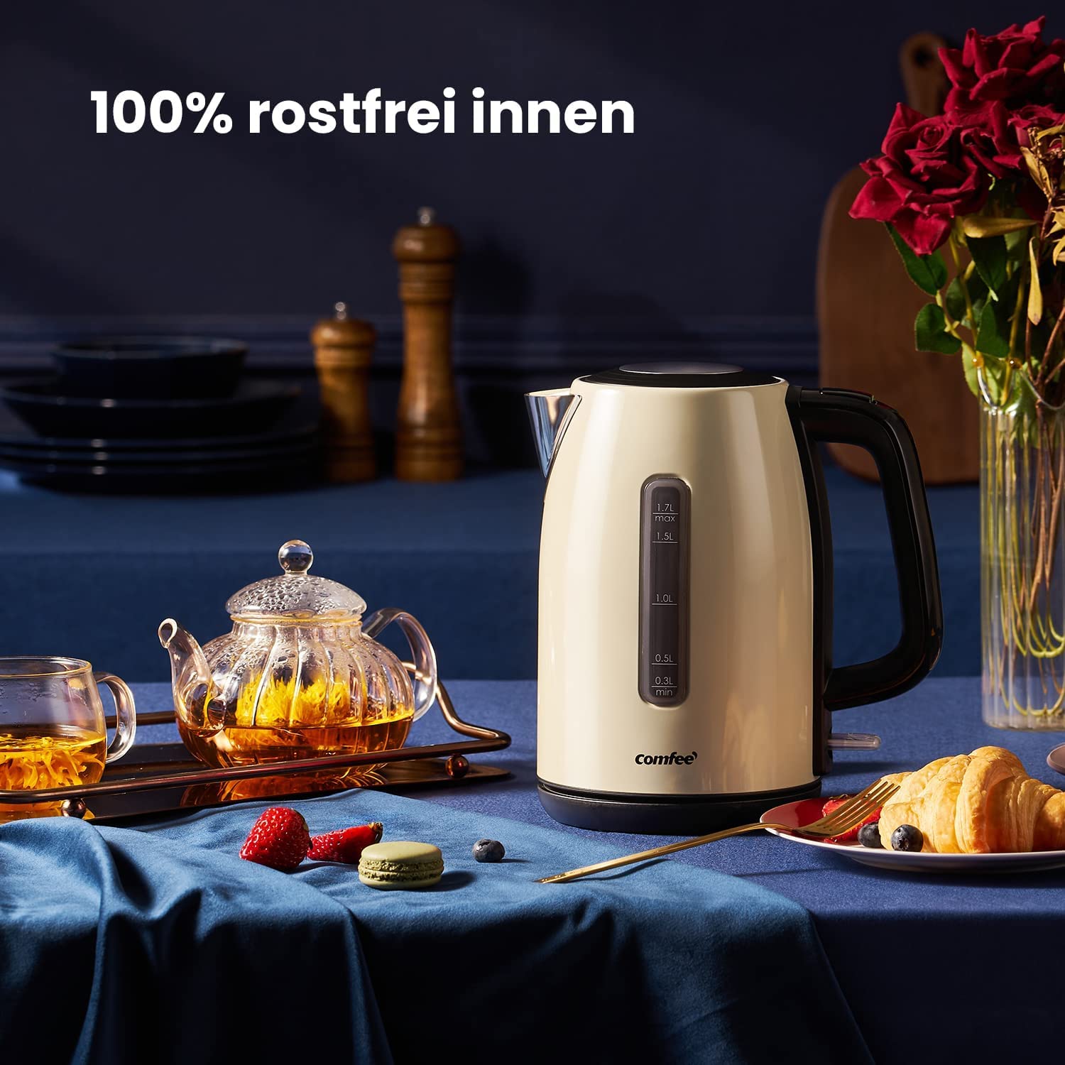 comfee-ckt-series-wasserkocher-1-7l-edelstahl-2200w image 2