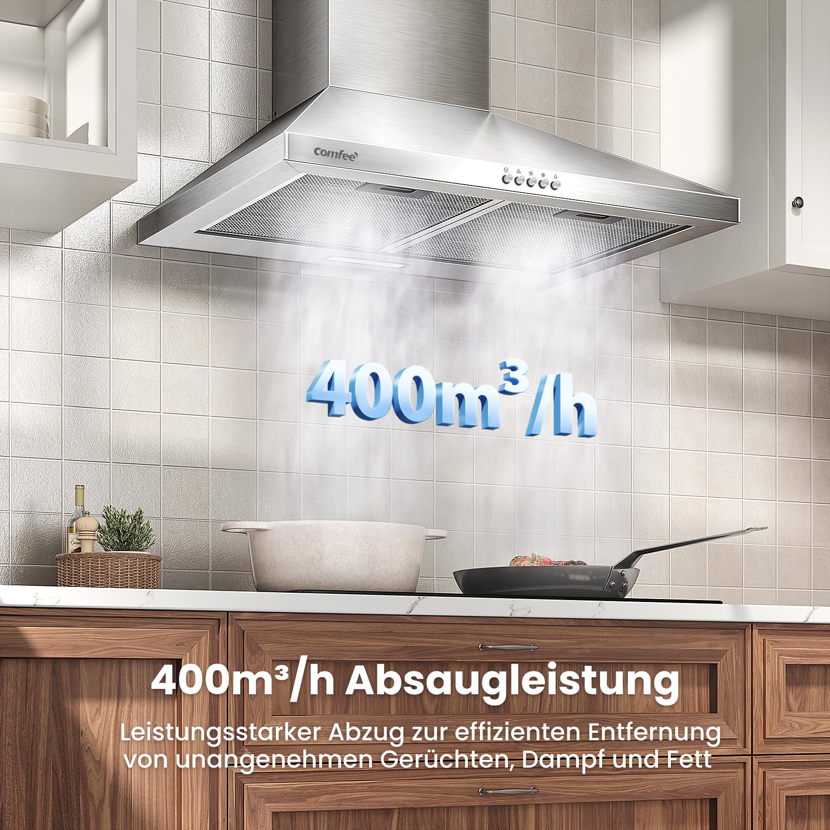 comfee-cht-3-6b-dunstabzugshaube-60-cm-umluft-abluft-silber image 2