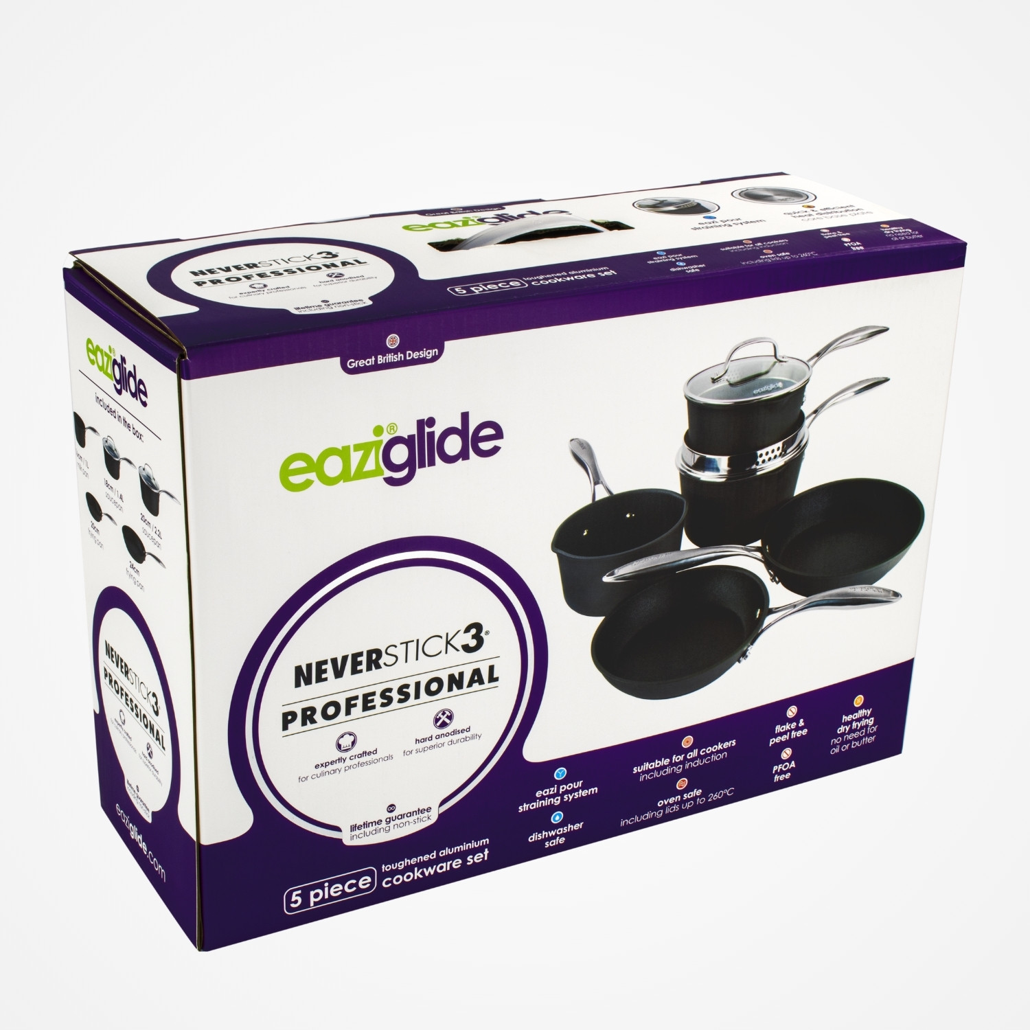 eaziglide-neverstick3-professional-5-teiliges-pfannenset image 6