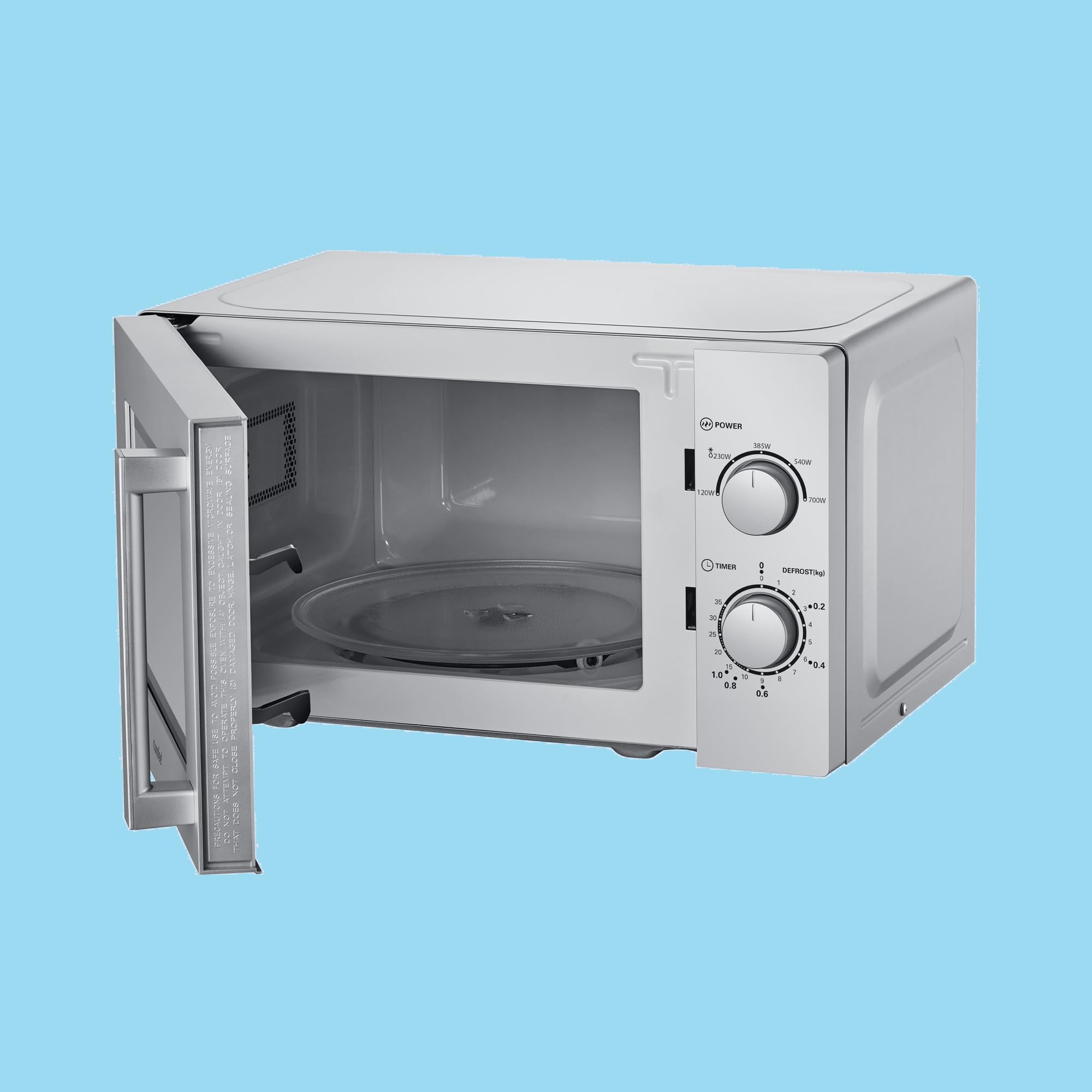 comfee-cmsn-20-si-solo-mikrowelle-20l-700w-silber image 7
