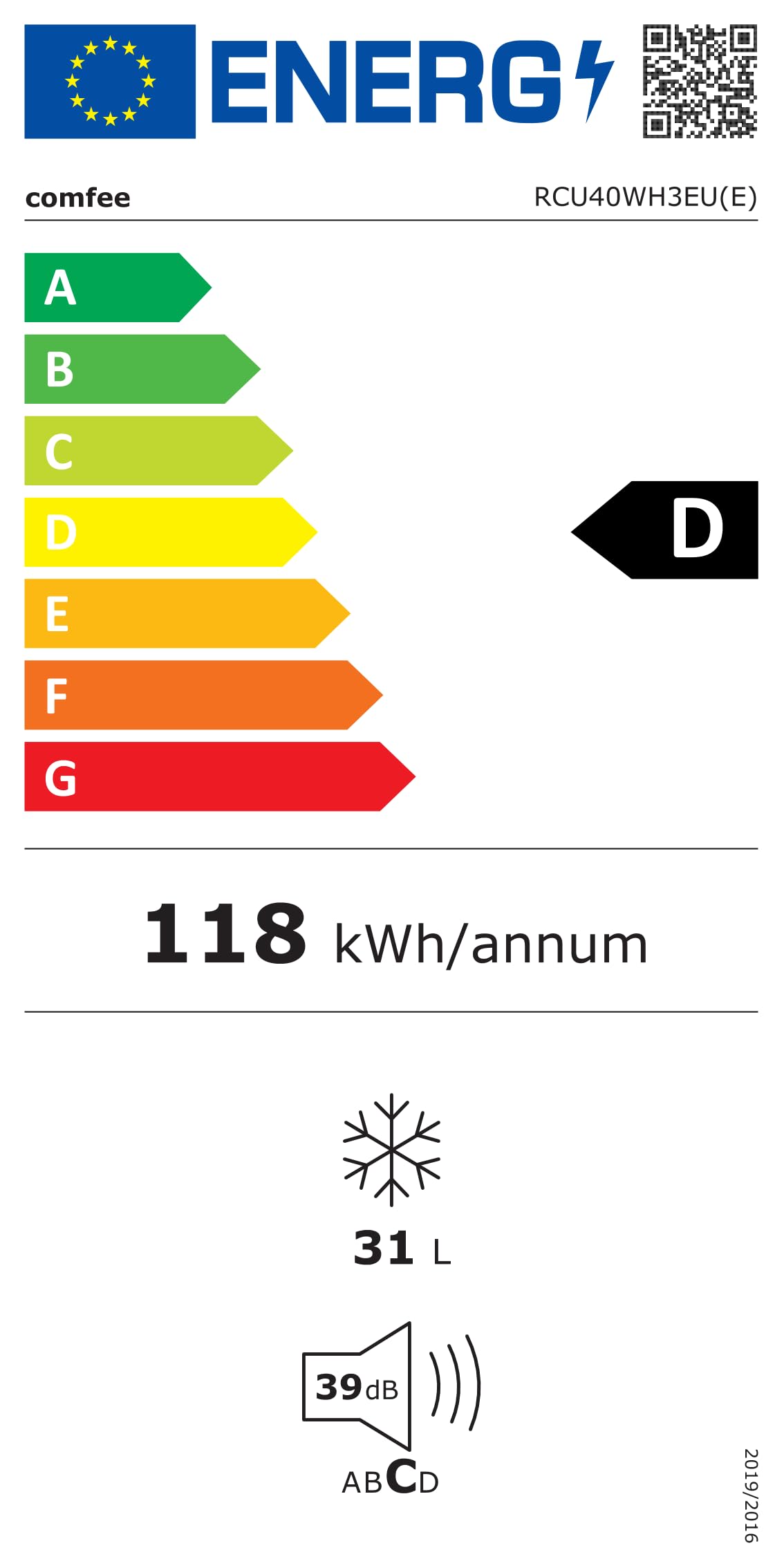 comfee-gefrierschrank-klein-31l-24-c-inverter-39-db image 8