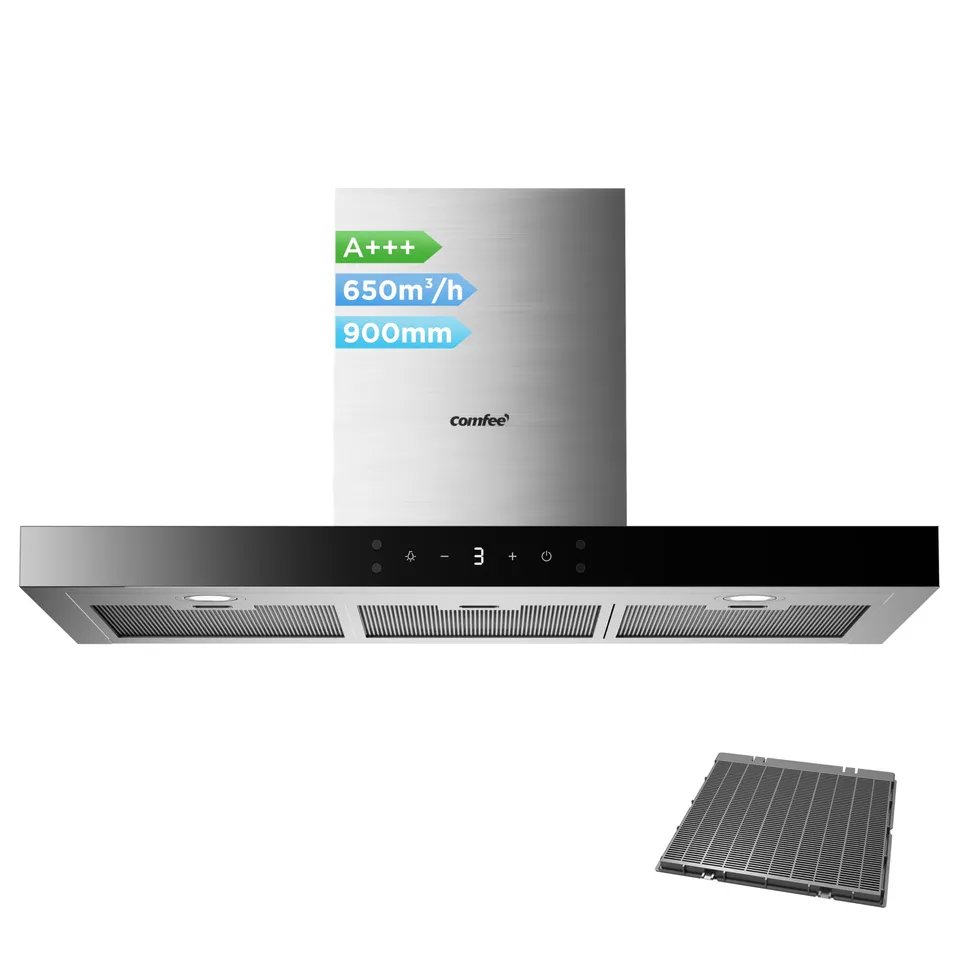 comfee-tshm77ss-90-dunstabzugshaube-90-cm-edelstahl-650-m-h image 1