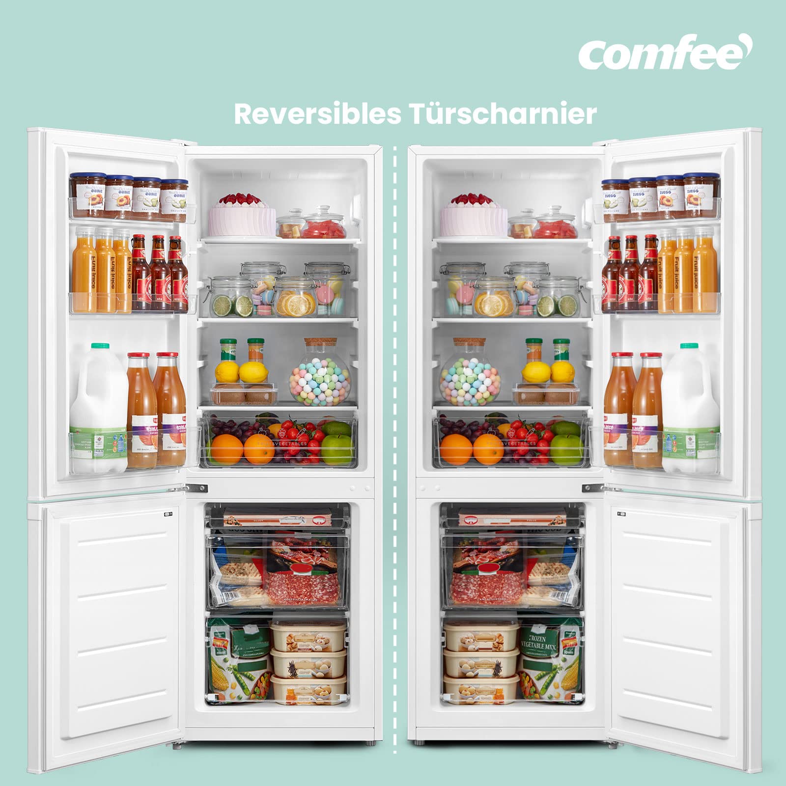 comfee-rcb170wh2-e-k-hl-gefrierkombination-170-l-low-frost-wei image 5
