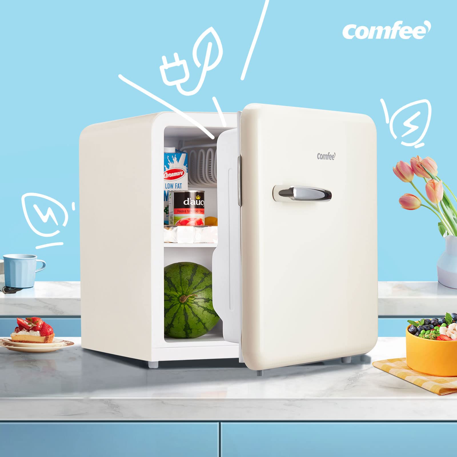 comfee-rcd50be1rt-e-retro-mini-k-hlschrank-47-l-beige image 4