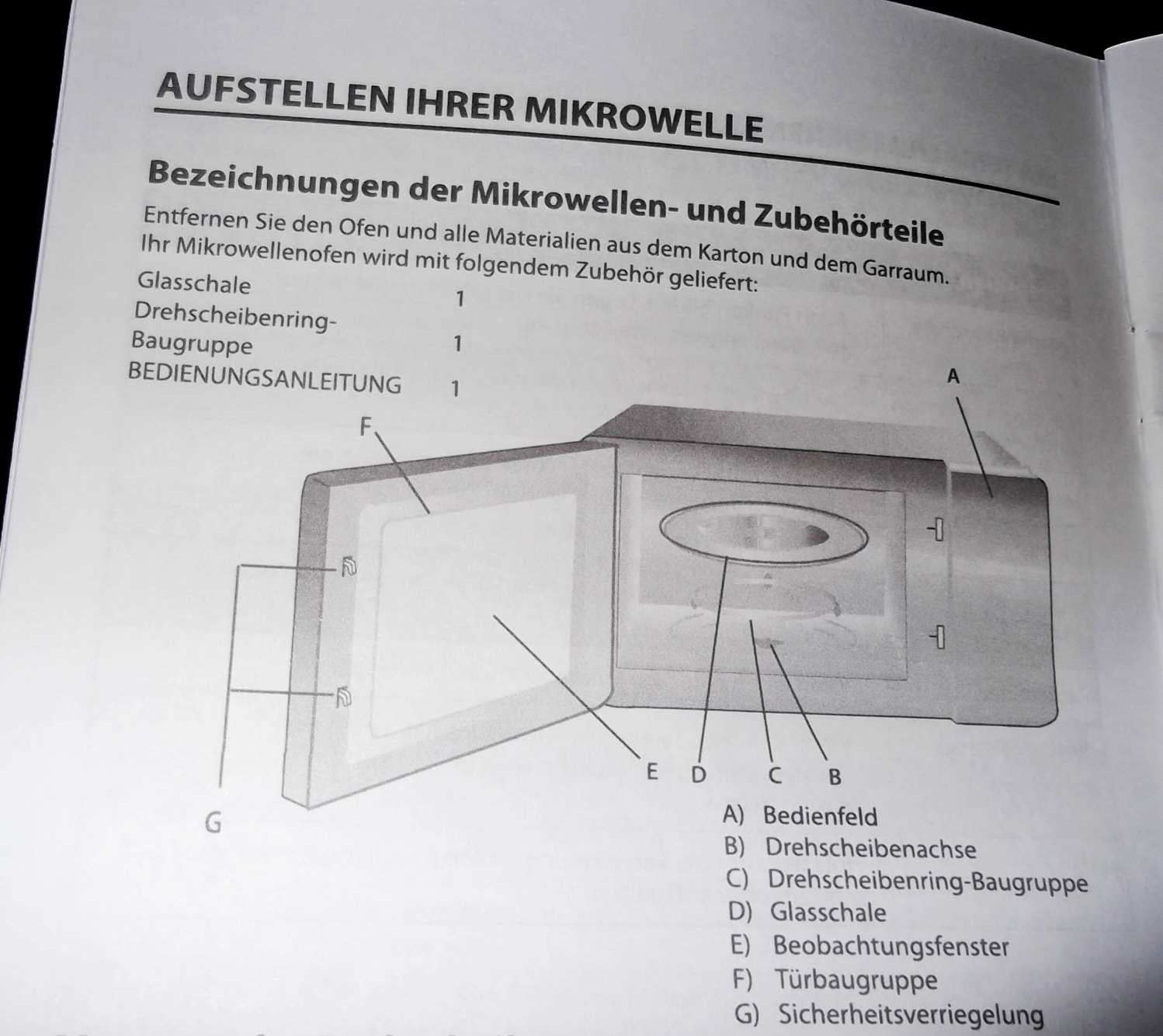Gute Basic-Mikrowelle
