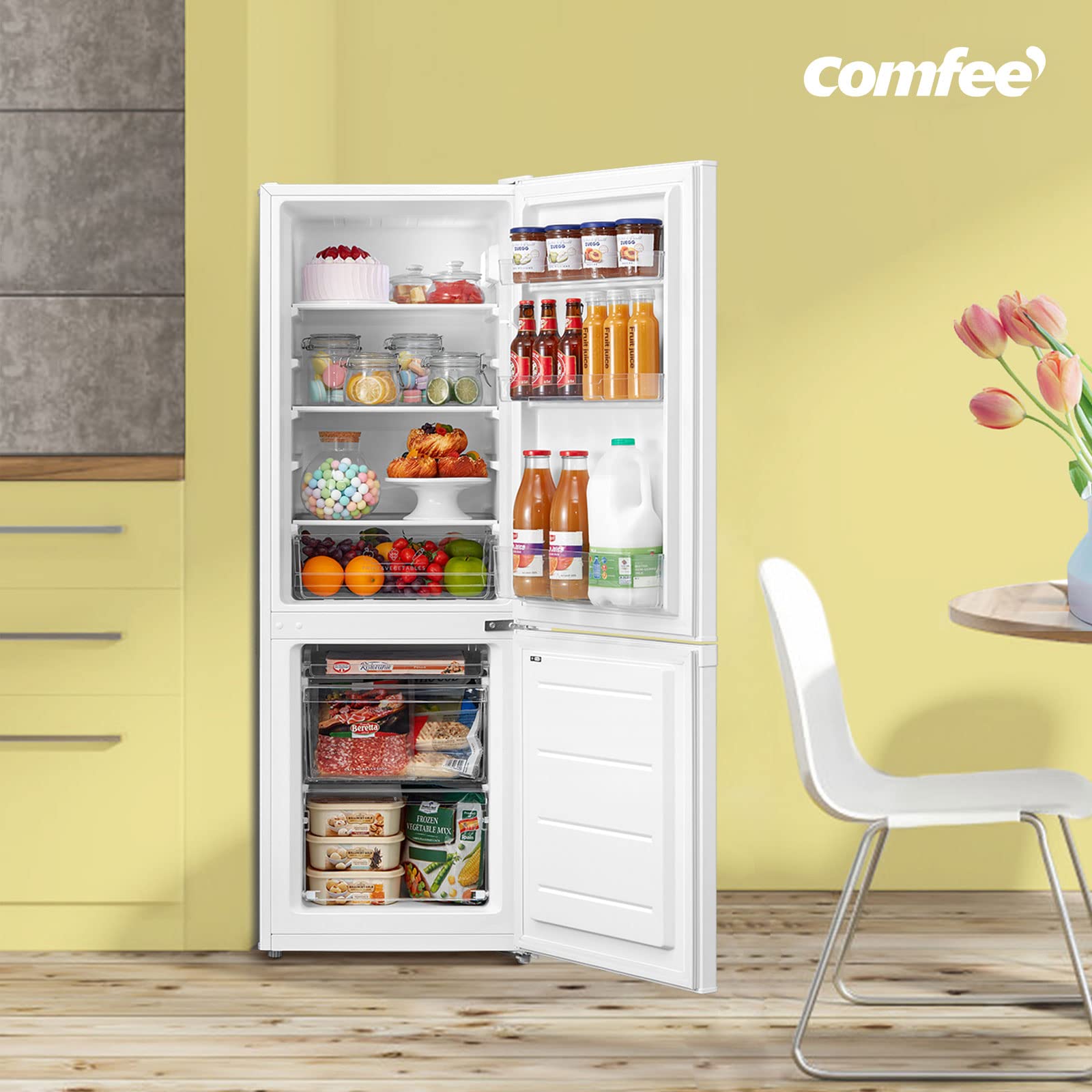 comfee-rcb170wh2-e-k-hl-gefrierkombination-170-l-low-frost-wei image 7