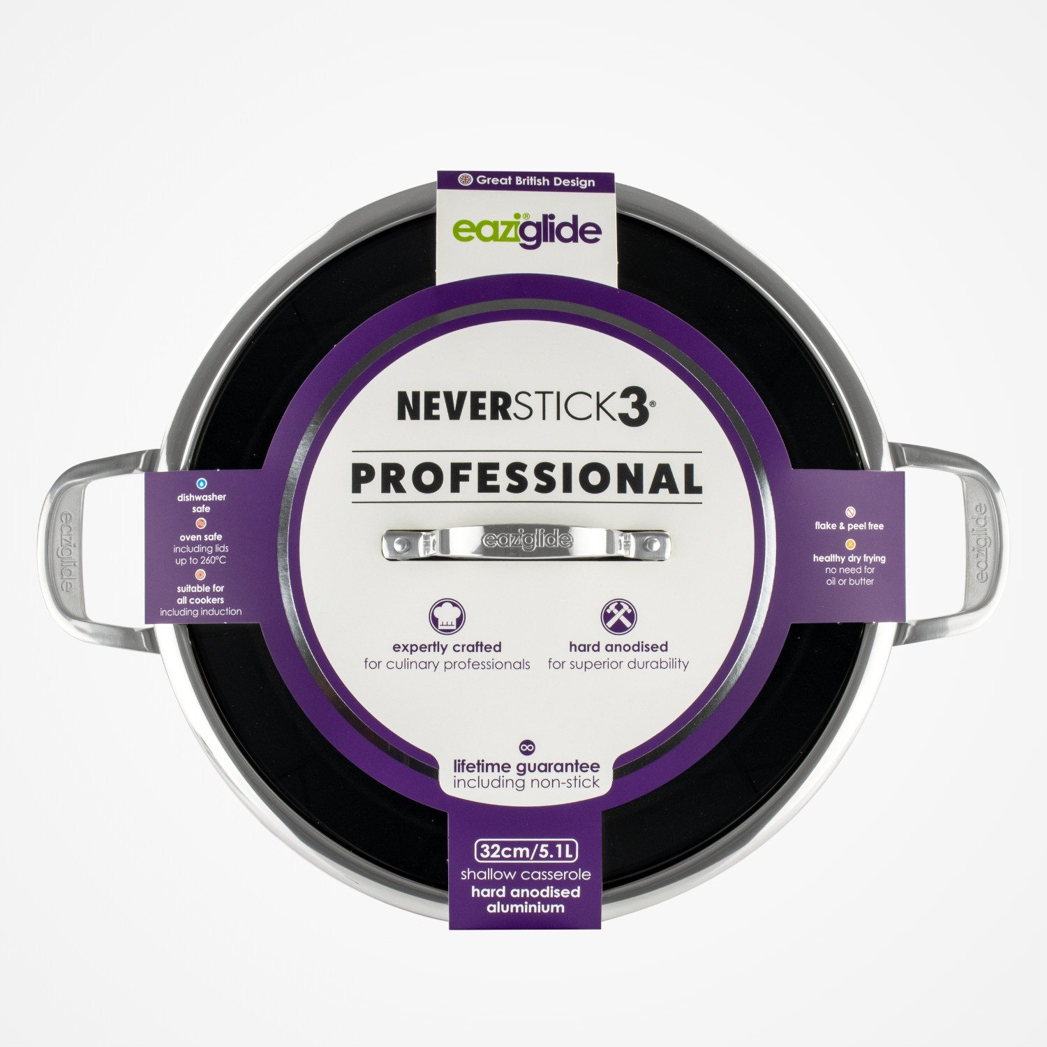 eaziglide-neverstick3-professional-servierpfanne-32-cm-flach image 6