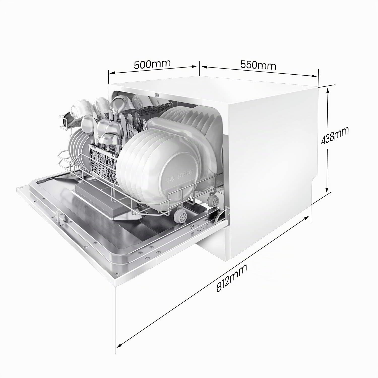 comfee-ctg-556n-tischgeschirrsp-ler-wei-6-ma-gedecke image 2