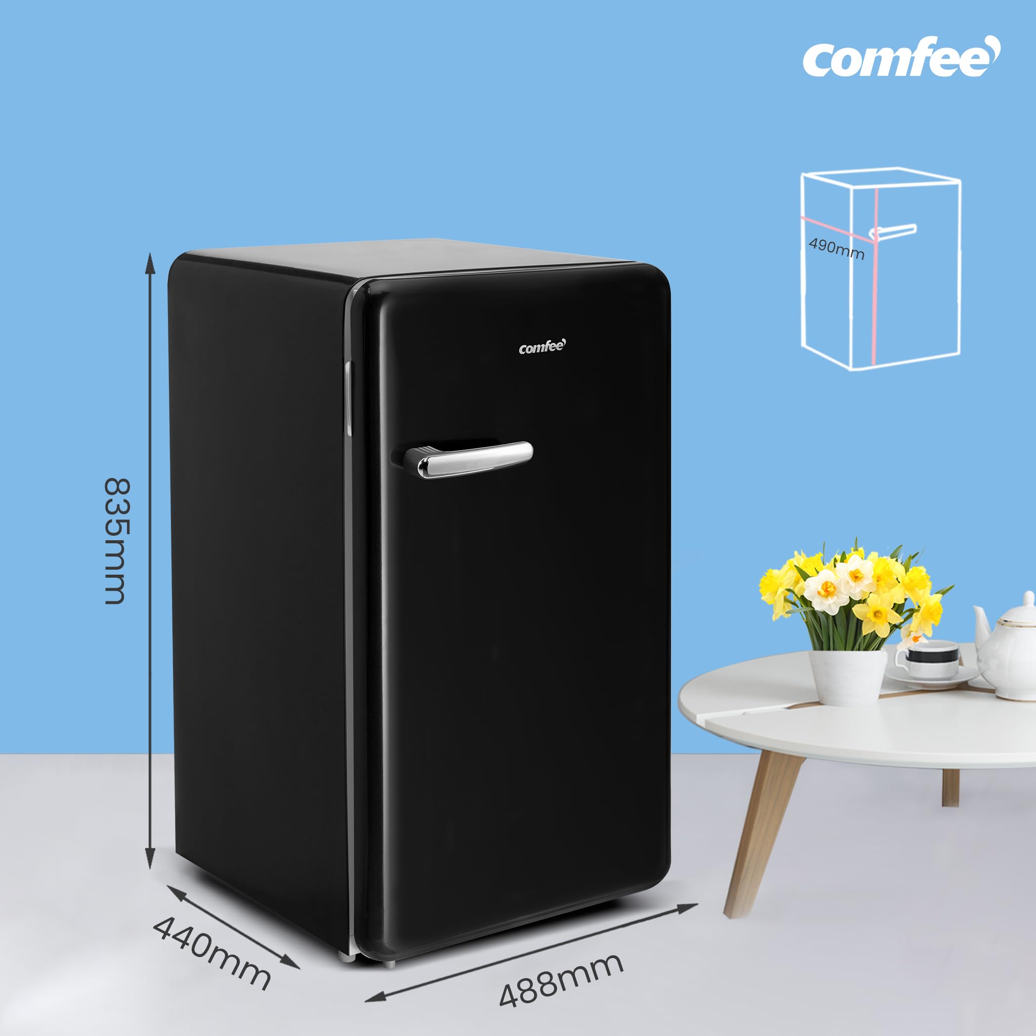 comfee-rcd93dk2rt-e-retro-mini-k-hlschrank-93-l-schwarz image 2