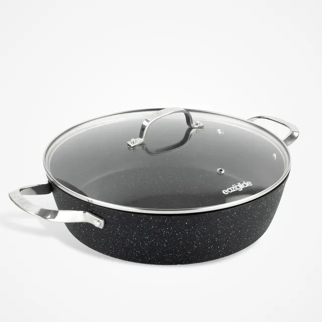 eaziglide-neverstick2-32cm-flache-kasserolle-mit-deckel image 1