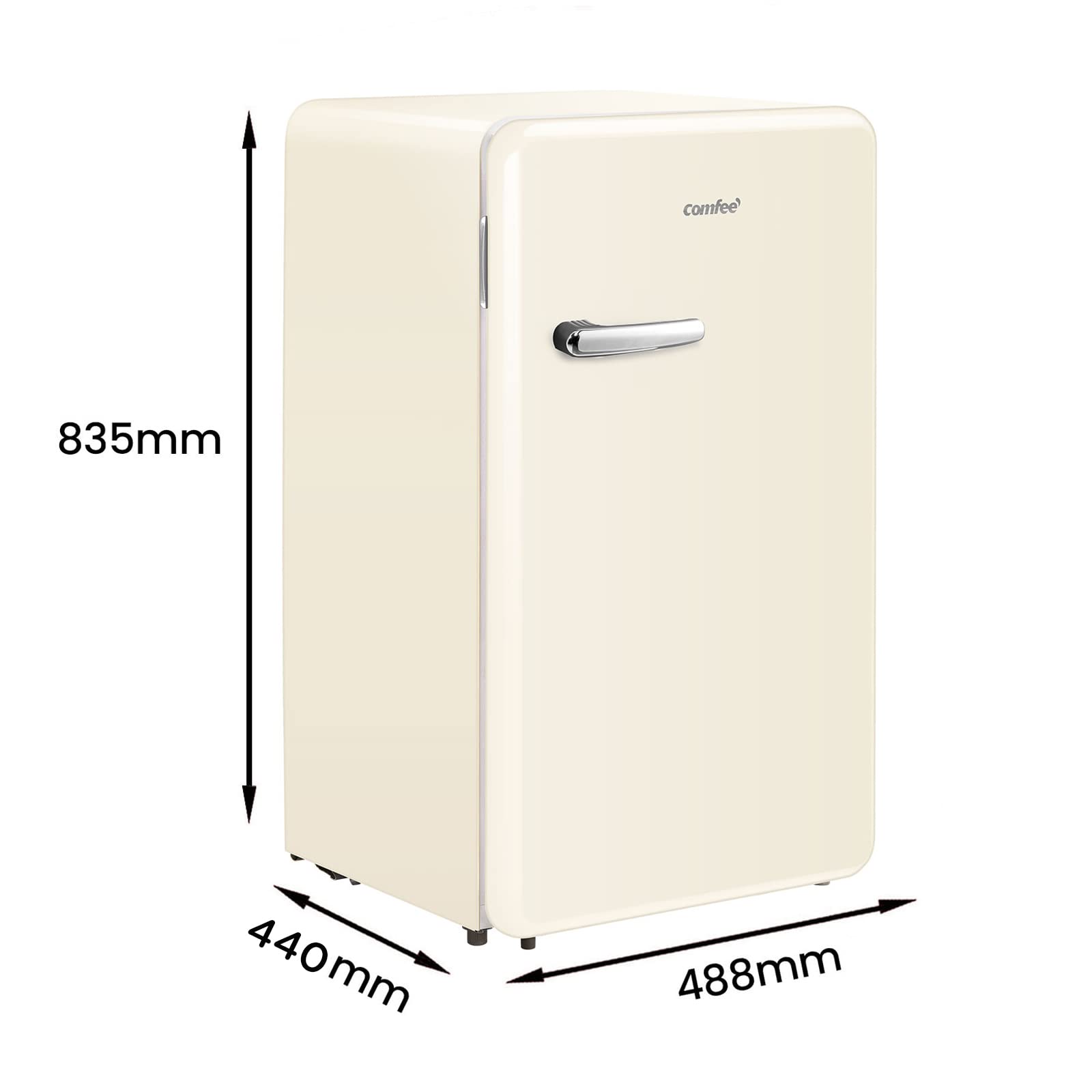 comfee-rcd93be1rt-e-tischk-hlschrank-retro-93l-beige image 2