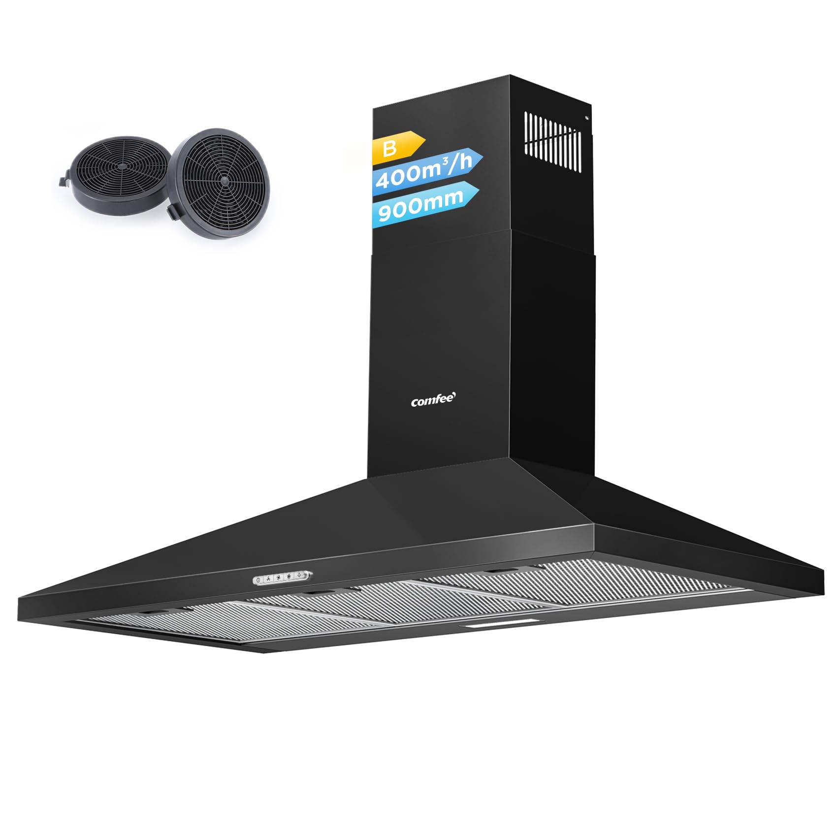 comfee-pyra17b-90-dunstabzugshaube-90-cm-edelstahl image 1