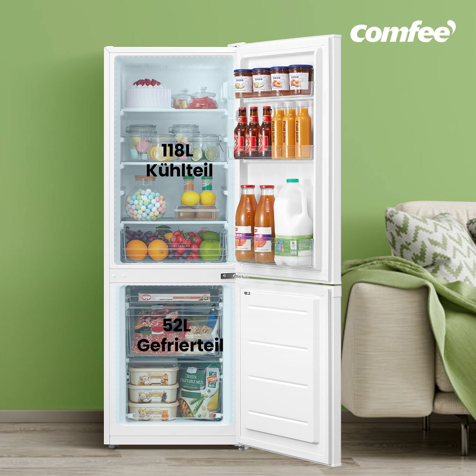 comfee-rcb170wh2-e-k-hl-gefrierkombination-170-l-low-frost-wei image 6