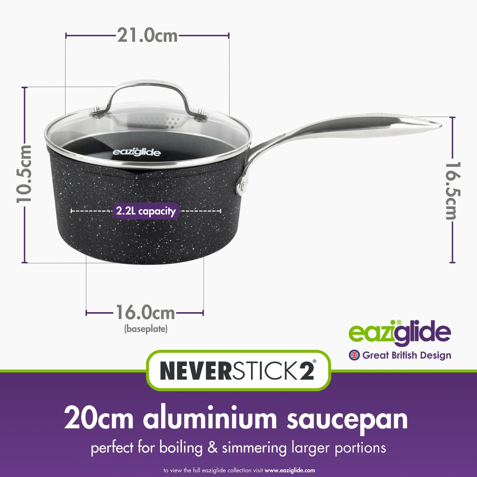 eaziglide-neverstick2-topfset-3-teilig-16-18-20-cm image 8