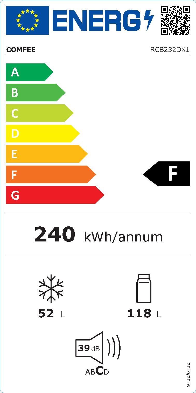 comfee-rcb232dx1-k-hl-gefrierkombination-170-l-low-frost-dark-inox image 8