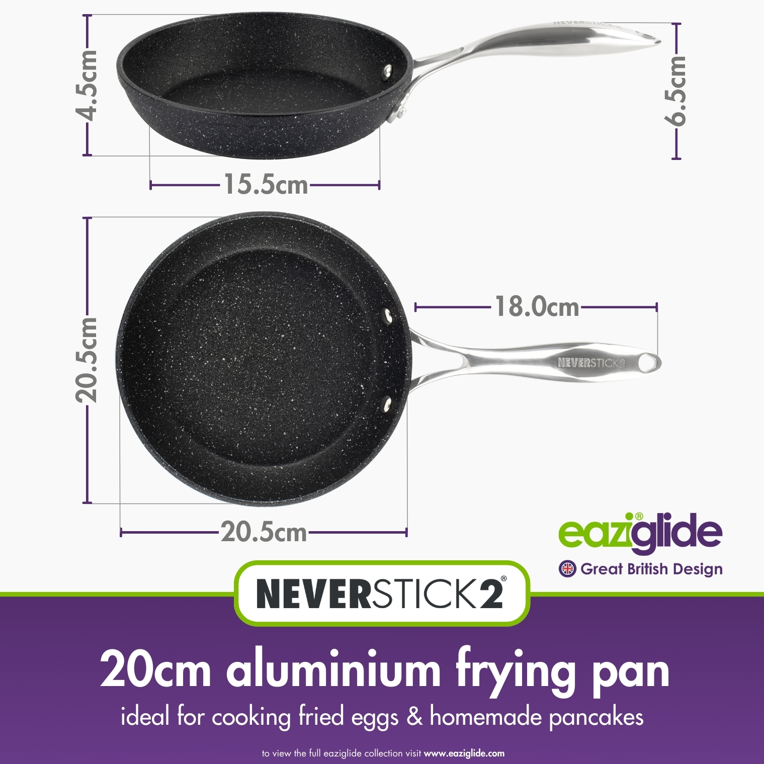 eaziglide-neverstick2-bratpfanne-20cm image 2